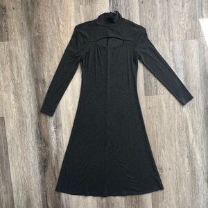 NWOT Anthropologie Bordeaux key hole mock neck midi sweater dress